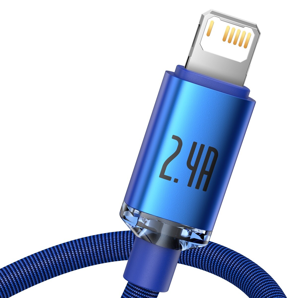 Baseus Crystal Shine-kabel USB till Lightning, 2,4 A, 1,2 m (blå)