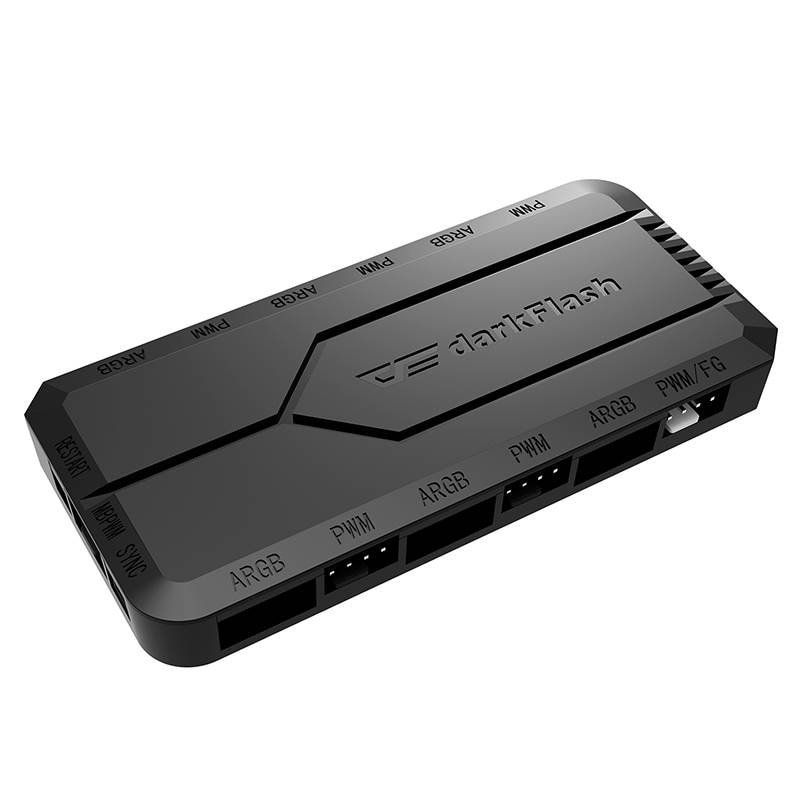 Fläktkontrollbox för dator Darkflash RC2 RGB PWM + fjärrkontroll (svart) / Fläktkontroll / Modul