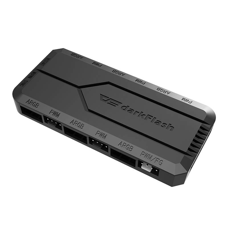 Fläktkontrollbox för dator Darkflash RC2 RGB PWM + fjärrkontroll (svart) / Fläktkontroll / Modul