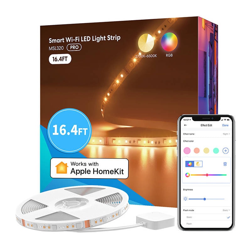 Smart WiFI LED Strip med RGBWW Meross MSL320 (5 meter) HomeKit