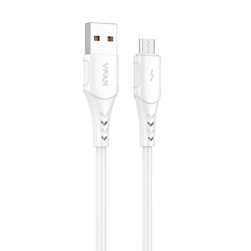 USB till Micro USB-kabel VFAN Colorful X12, 3A, 1m (vit)