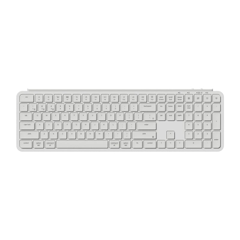 Ultrasmalt Keychron B6 Pro 2,4G trådlöst tangentbord (vitt) [B6P-K8].