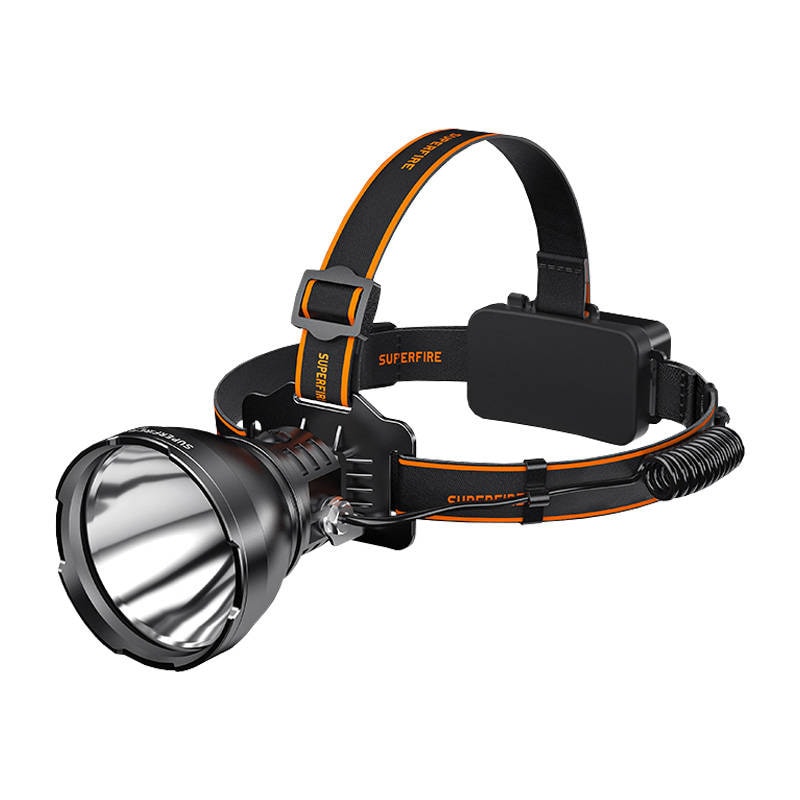 Superfire HL60 pannlampa ficklampa - 2300 lm, 4 lägen, 330 m, 36W LED