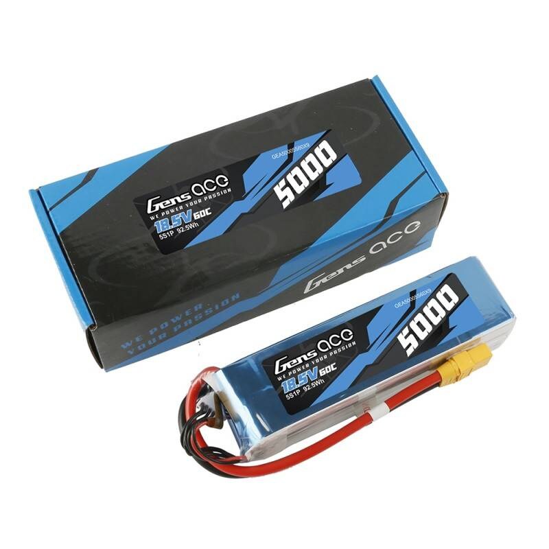 Akumulator LiPo Gens Ace Bashing 5000mAh 18,5V 60C 5S1P - XT90