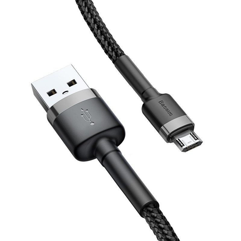 Baseus Cafule Micro USB-kabel 2,4A 1m (grå + svart)
