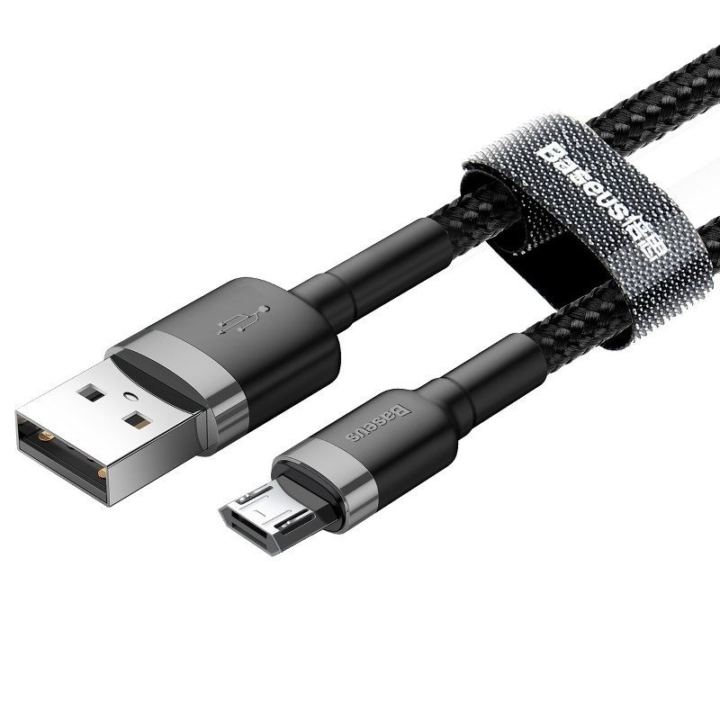 Baseus Cafule Micro USB-kabel 2,4A 1m (grå + svart)