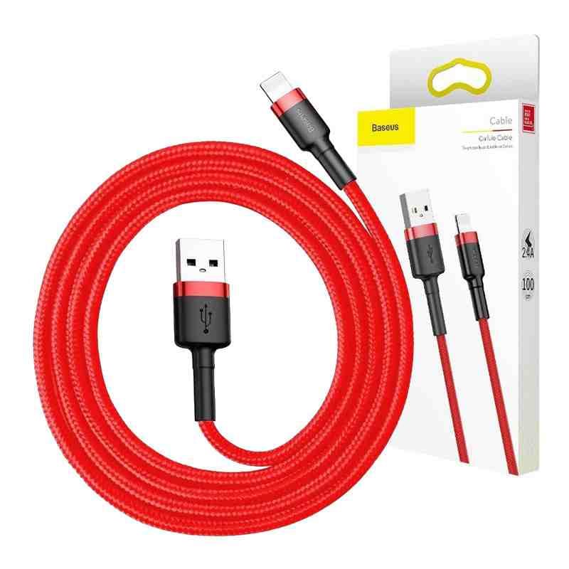Baseus Cafule USB blixtkabel 2,4A 0,5m (Röd)
