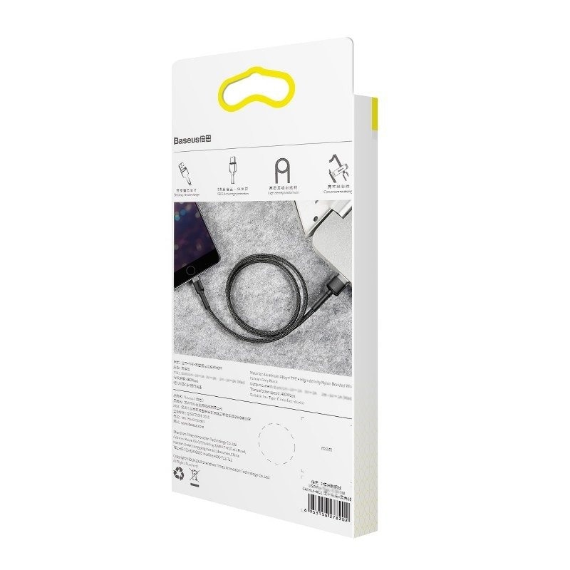 Baseus Cafule USB blixtkabel 1,5A 2m (grå+svart)