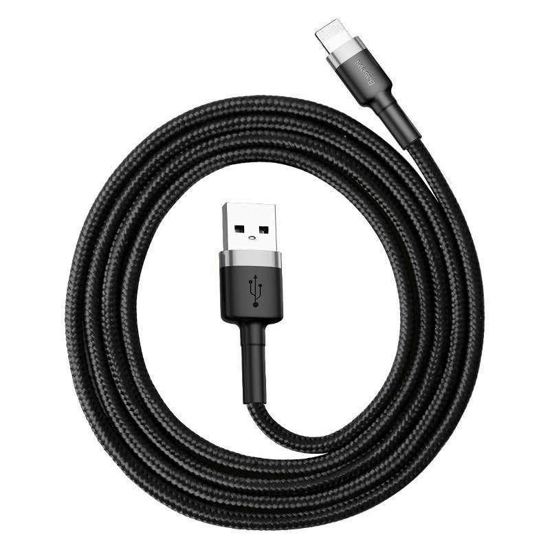 Baseus Cafule USB blixtkabel 1,5A 2m (grå+svart)