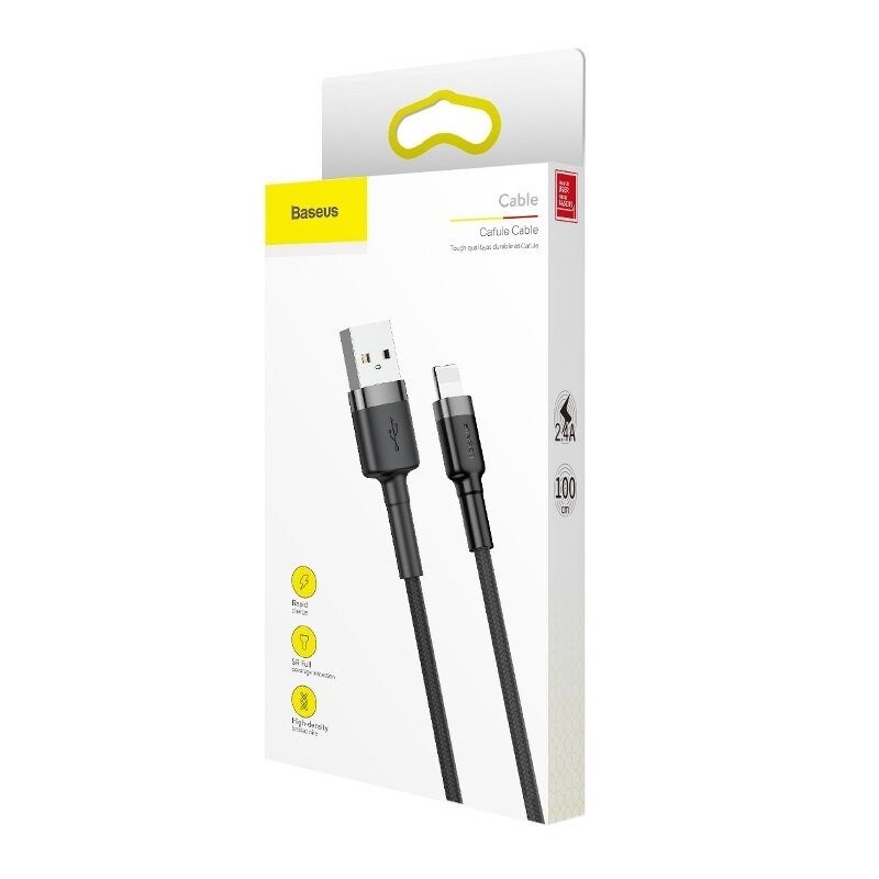 Baseus Cafule USB blixtkabel 1,5A 2m (grå+svart)