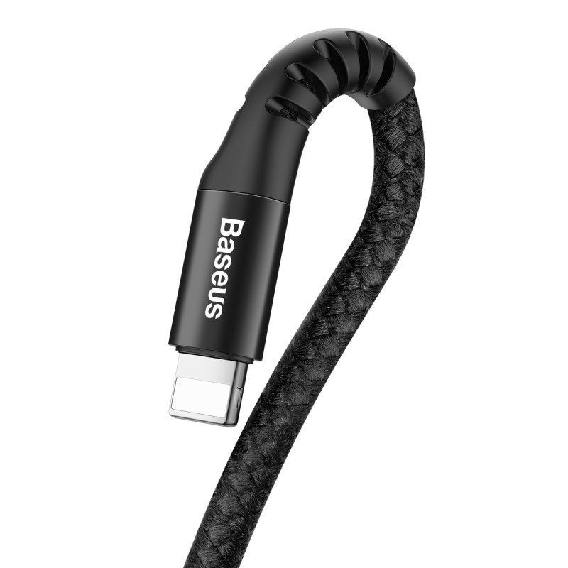 Baseus Fjäderbelastad kabel Lightning 1m 2A (svart)