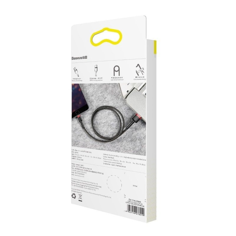 Baseus Cafule USB blixtkabel 2,4A 1m (röd+svart)