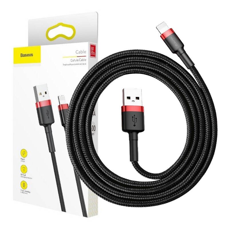 Baseus Cafule USB blixtkabel 2,4A 1m (röd+svart)