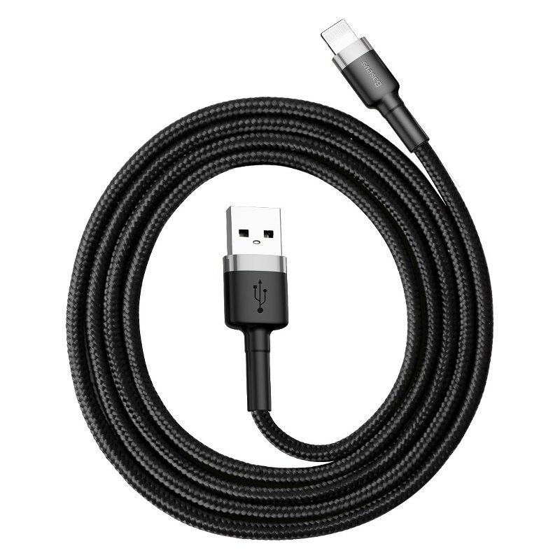 Baseus Cafule USB blixtkabel 2,4A 1m (grå+svart)