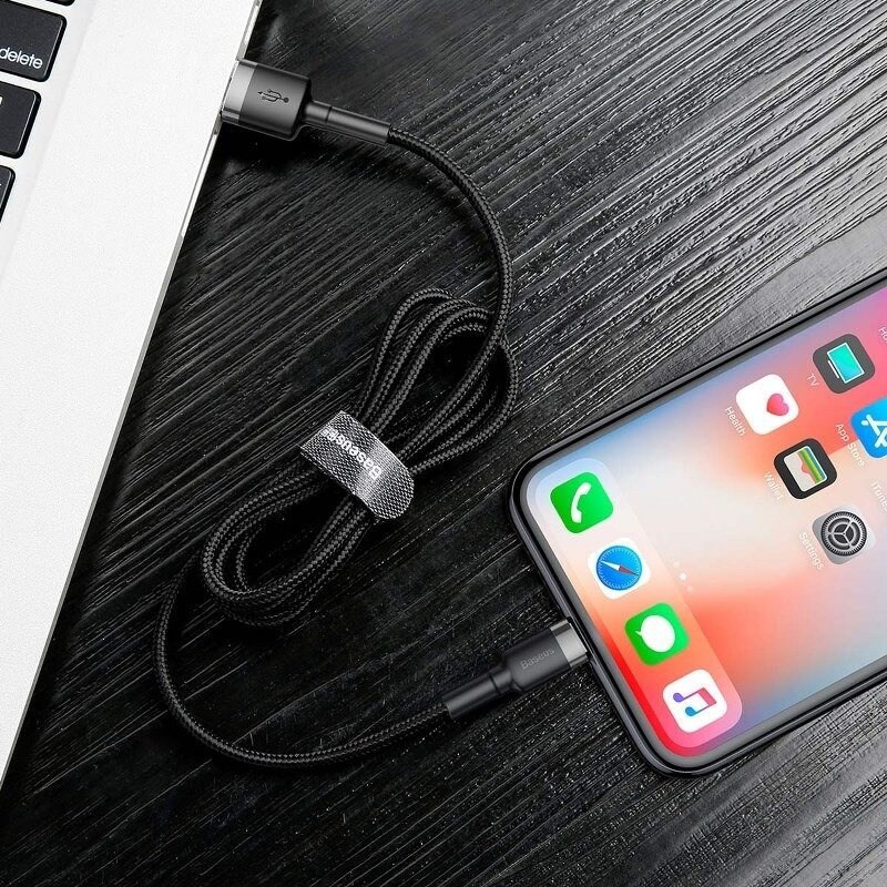 Baseus Cafule USB blixtkabel 2,4A 1m (grå+svart)