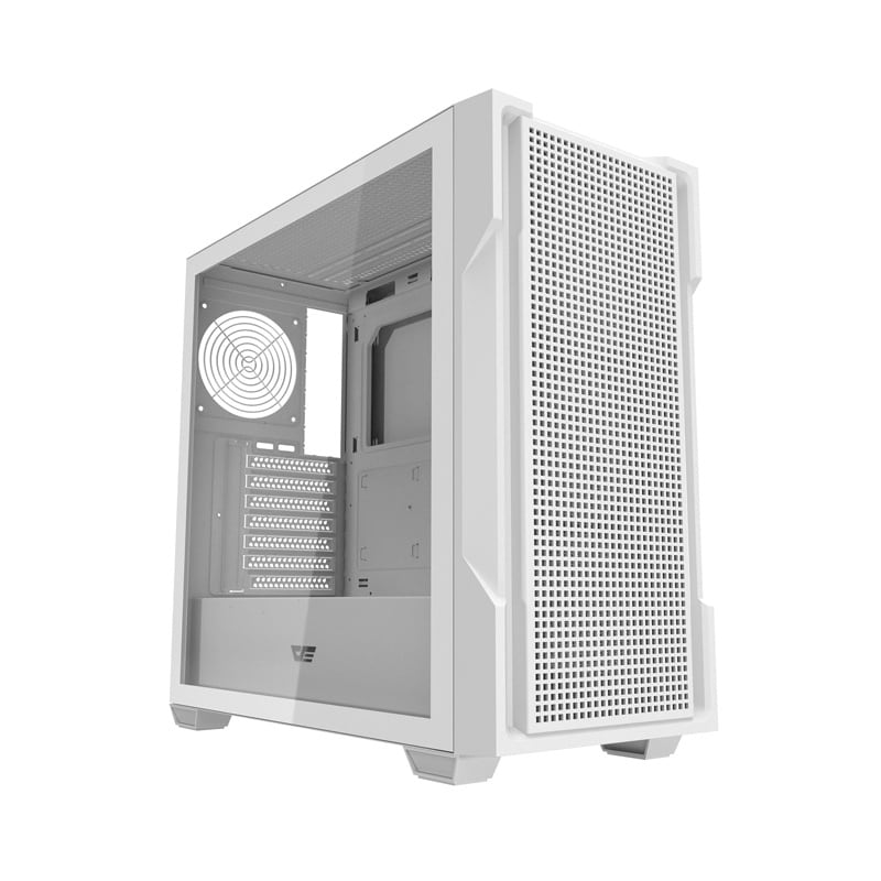 Darkflash DS900 Mesh datorchassi utan fläktar (Vit)