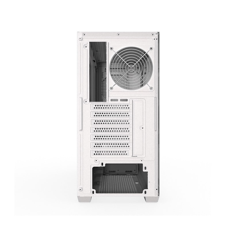 Darkflash DS900 Mesh datorchassi utan fläktar (Vit)