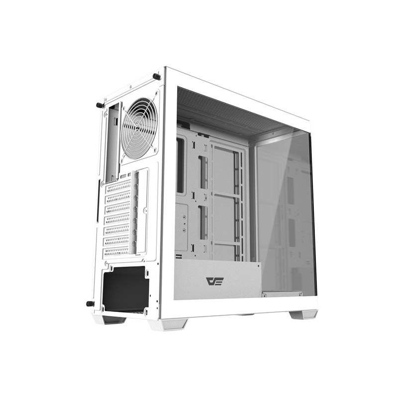 Darkflash DS900W datorchassi utan fläktar (Vit)