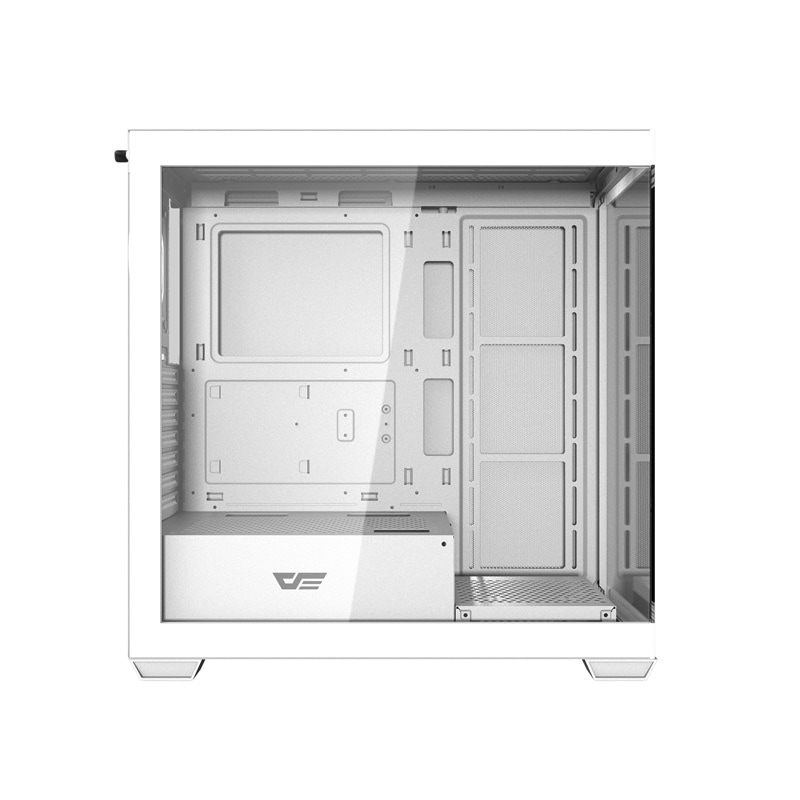 Darkflash DS900W datorchassi utan fläktar (Vit)