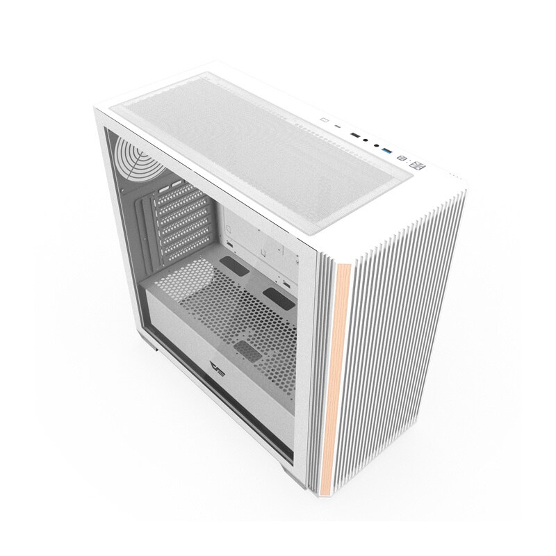 Darkflash DS900WS ATX datorchassi utan fläktar (Vit)