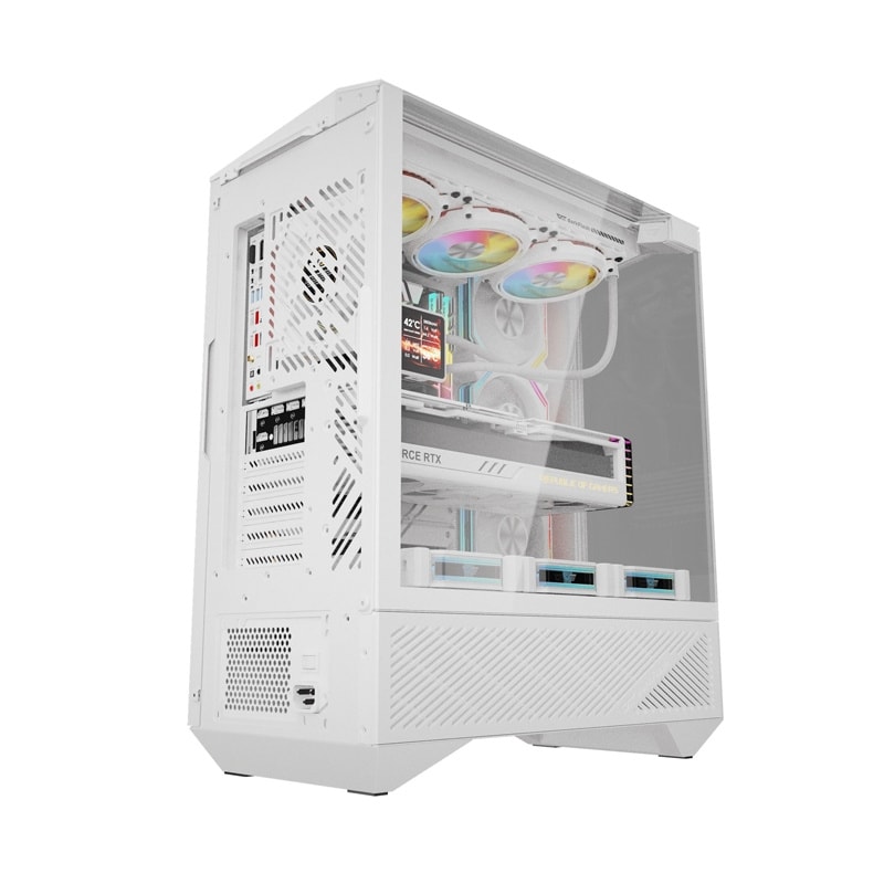 Darkflash DY460 datorchassi (vit) + 4 ARGB-fläktar