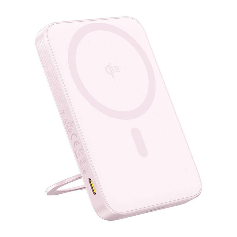 Baseus powerbank med stativ PicoGo Qi2 5000mAh 20W (rosa)