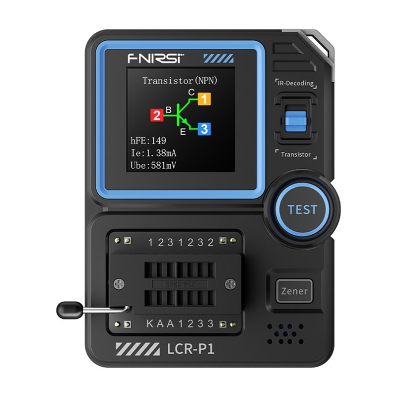 FNIRSI LCR-P1 multifunktionell kondensator- och transistortestare
