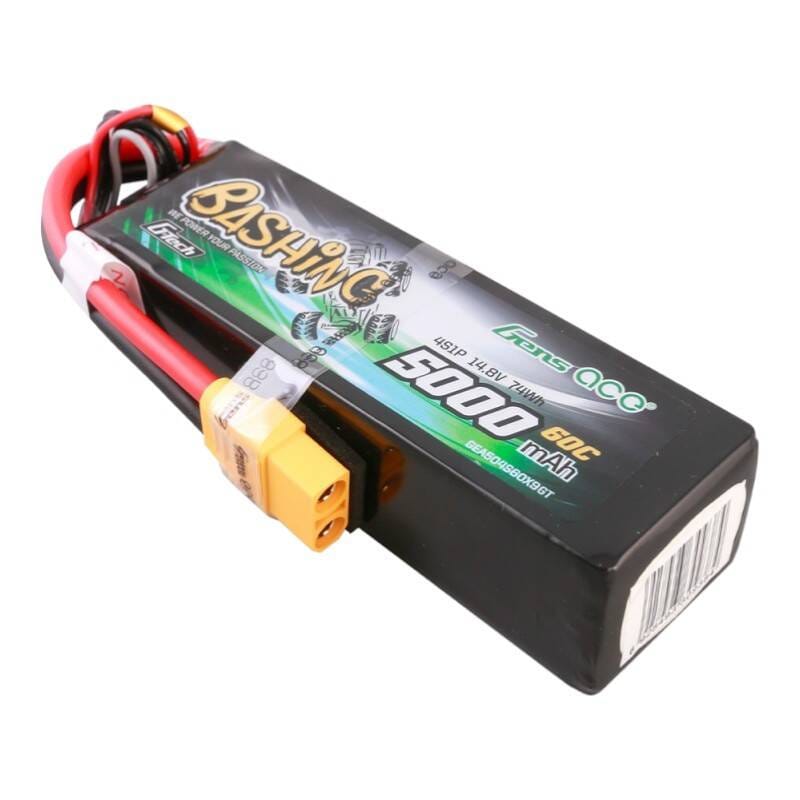 Gens ace G-Tech 5000mAh 14,8V 4S1P 60C Lipo batteripaket med XT90 Plug-Bashing-serie