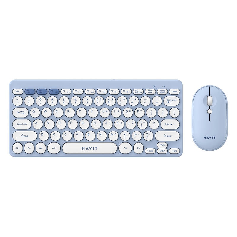 Havit KB279GCM trådlöst 2-i-1 gaming set tangentbord + mus (blå) (QWERTY)