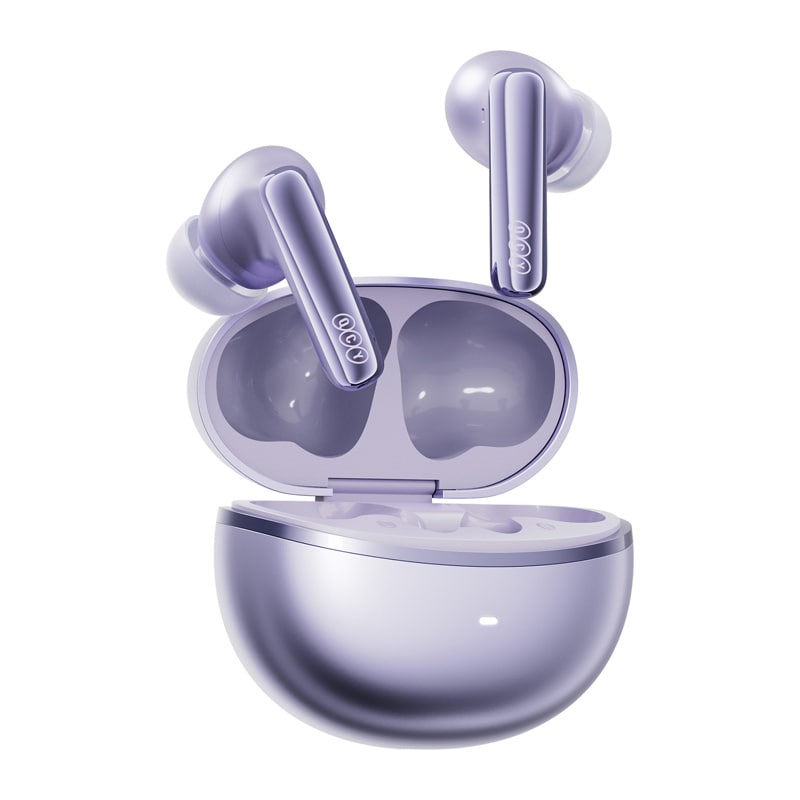 TWS QCY MeloBuds N70 hörlurar (lila)