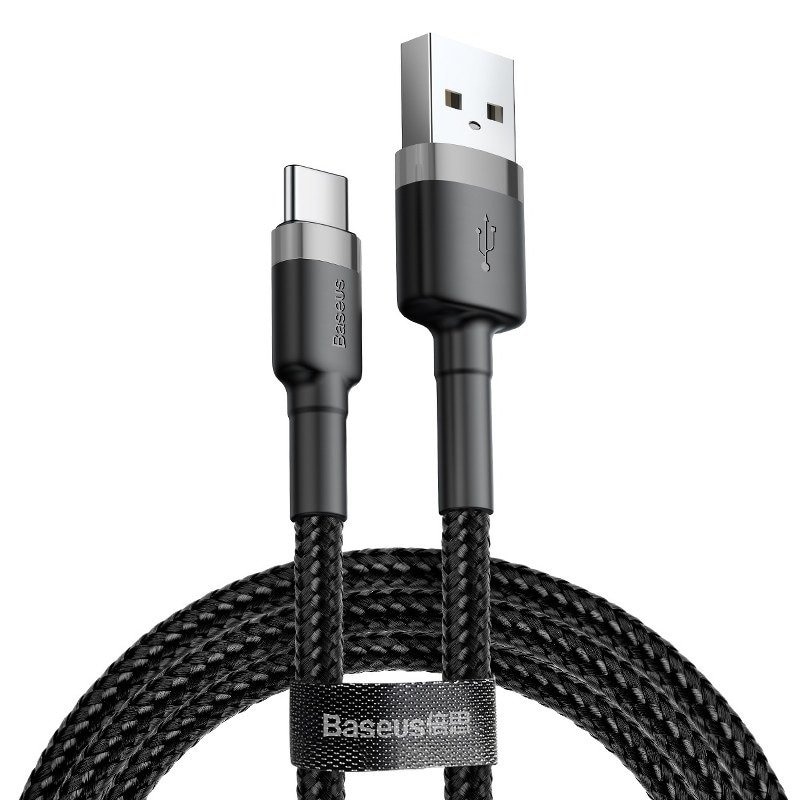 Baseus Cafule-kabel USB-C 2A 2m (grå+svart)