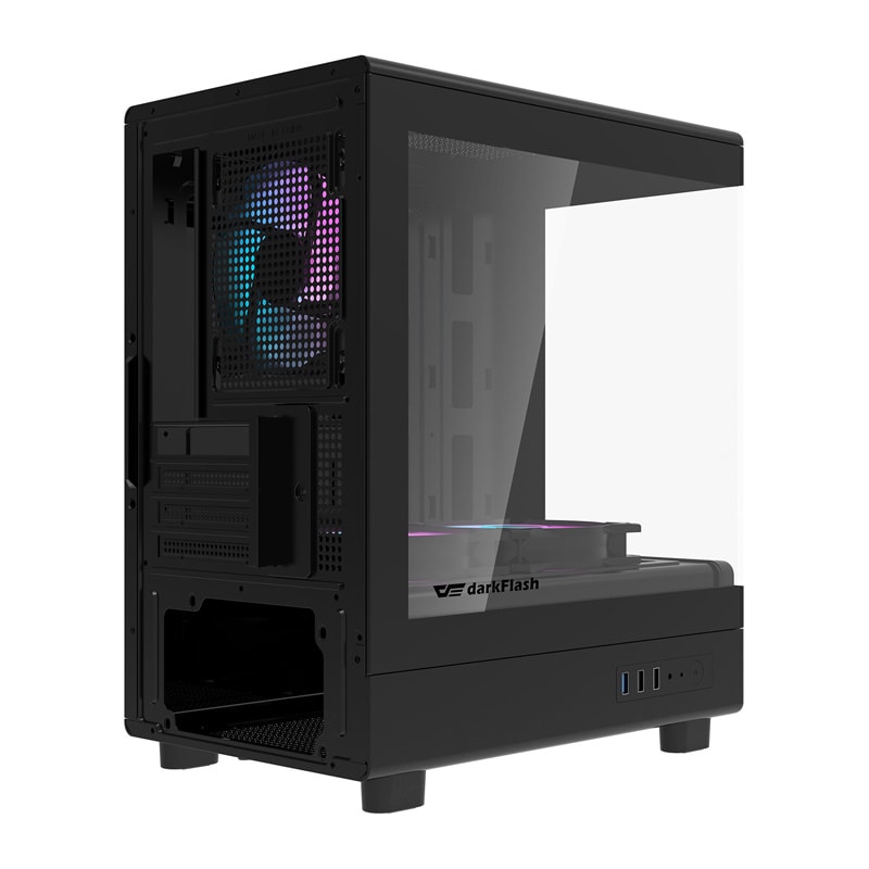 Darkflash DB330M datorchassi + 3 fläktar (svart)