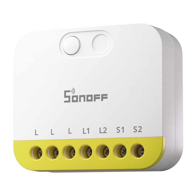 Tvåkanalig minibrytare utan N Sonoff MINI-ZB2GS-L ZigBee