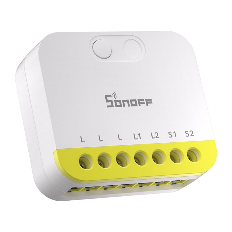 Tvåkanalig minibrytare utan N Sonoff MINI-ZB2GS-L ZigBee
