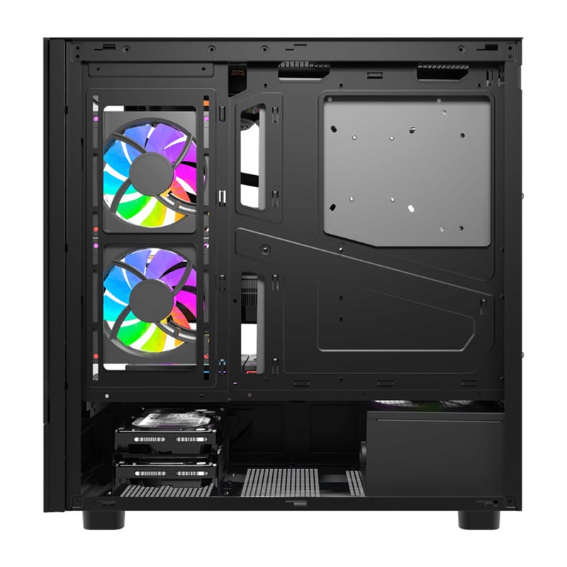 DarkFlash DS950V datorchassi med display (svart) + 6 fläktar