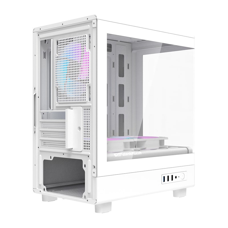 Darkflash DB330M datorchassi + 3 fläktar (vit)