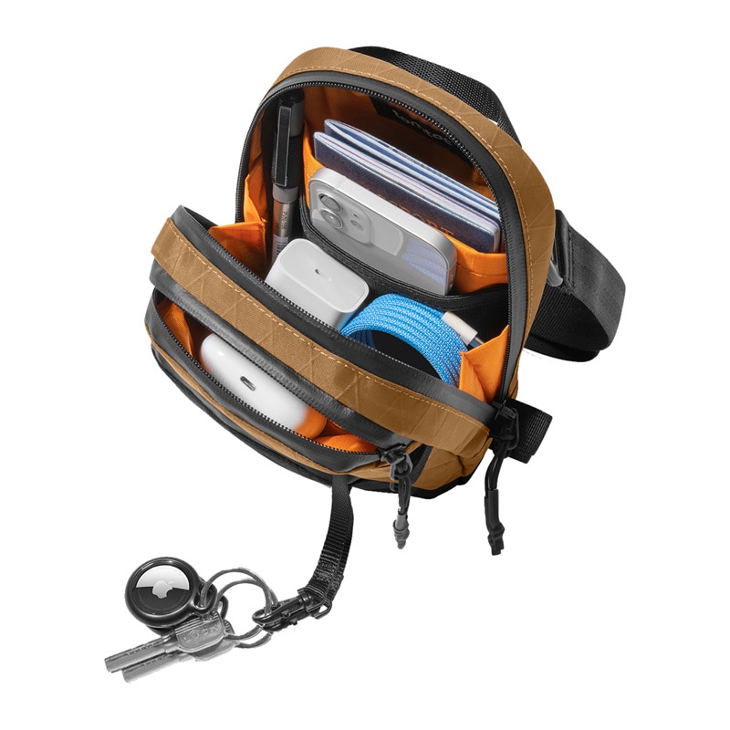 TOMTOC Aviator-T37 resväska med axelrem X-Pac 1,3L (brun)