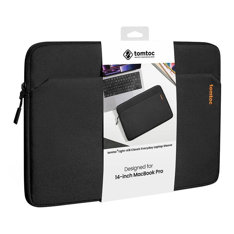 Fodral för bärbar dator 14'' Tomtoc Light-A18 (svart)