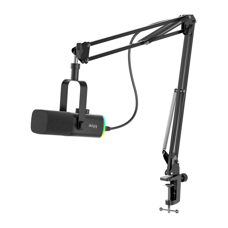 Fifine AM8T spelmikrofon med arm (svart)