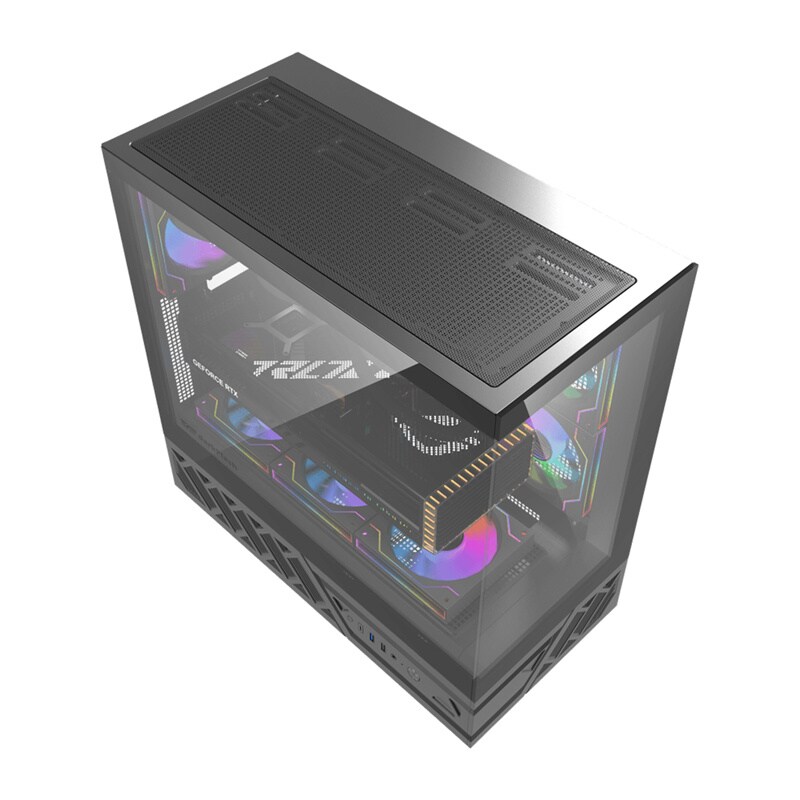 DarkFlash DS950 datorchassi (svart) + 6 fläktar