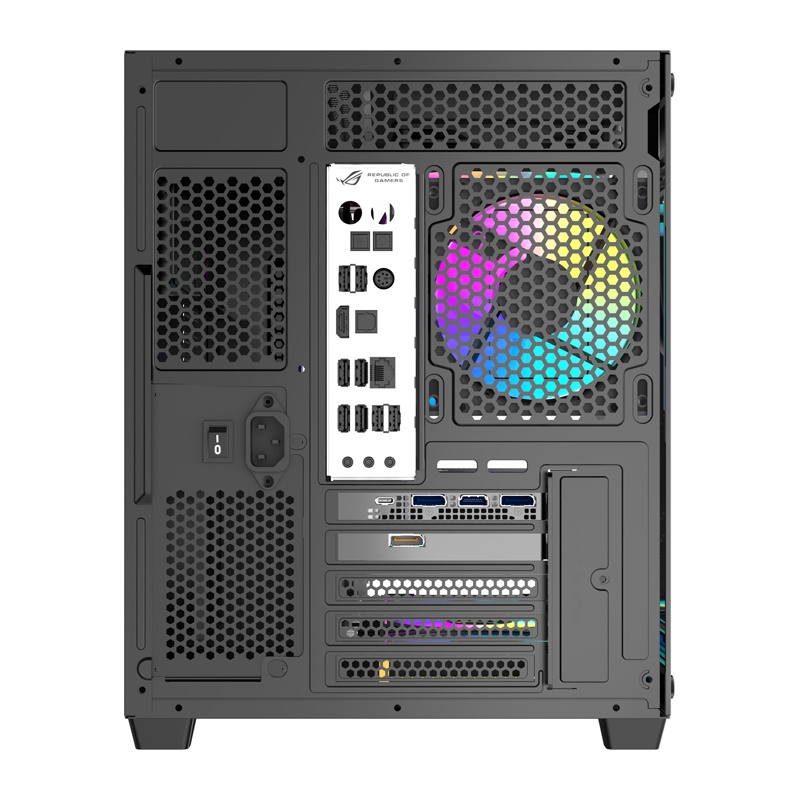 DarkFlash B275 PRO datorchassi (svart) + 6 fläktar