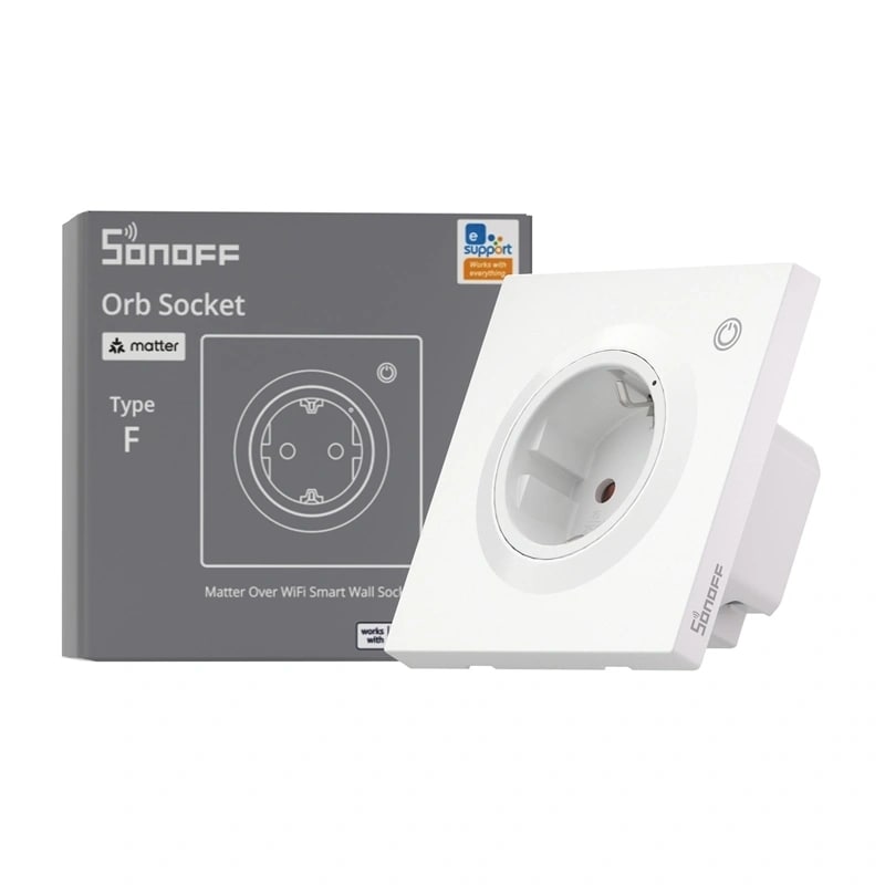 Sonoff WS01TPF-E WiFi Smart vägguttag (typ F)