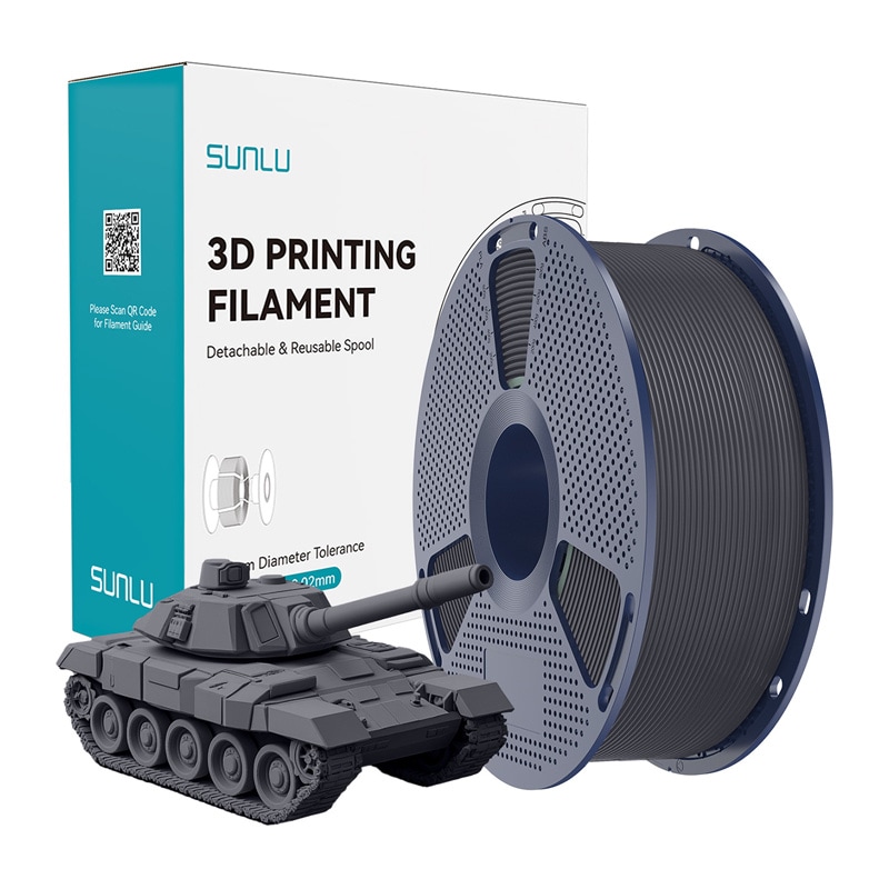Sunlu PLA+ höghastighetsfilament, grå