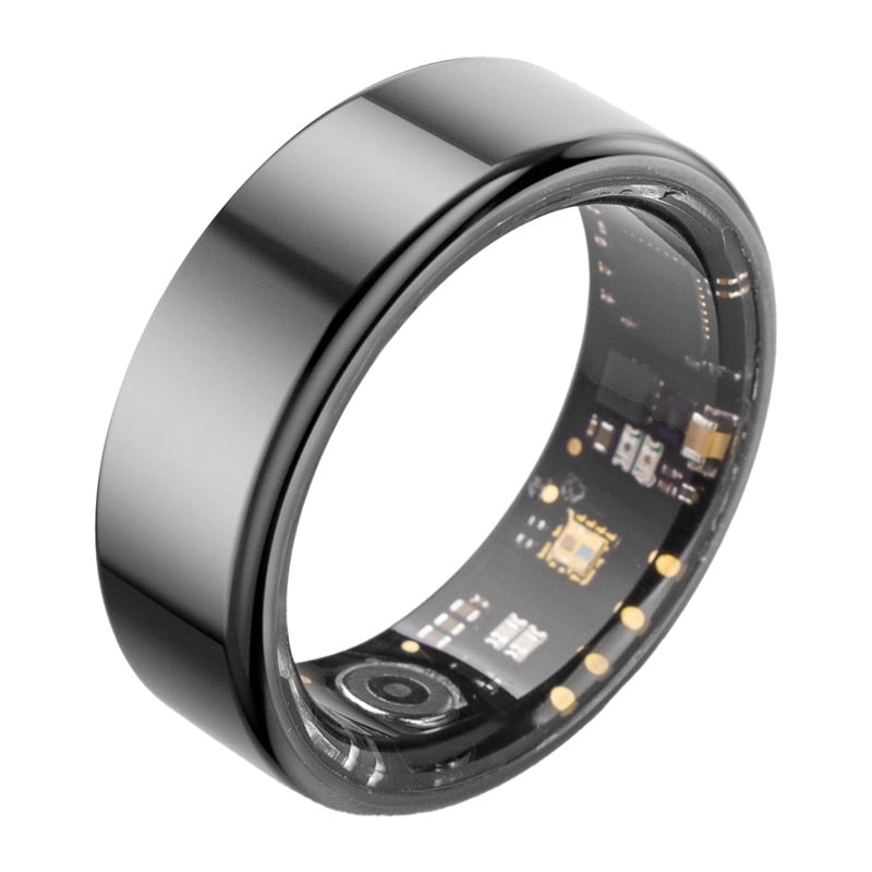 COLMI R02 Smart Ring, storlek 10, 19,8 mm (svart) + laddningsfodral