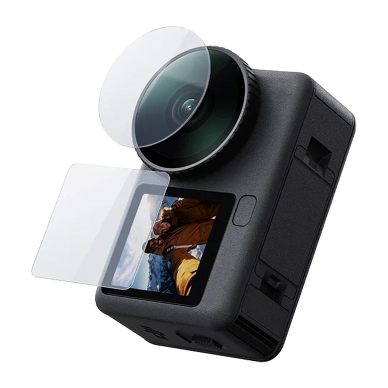 Telesin härdat glas set för DJI Osmo Action 6 (2x objektiv + skärm)
