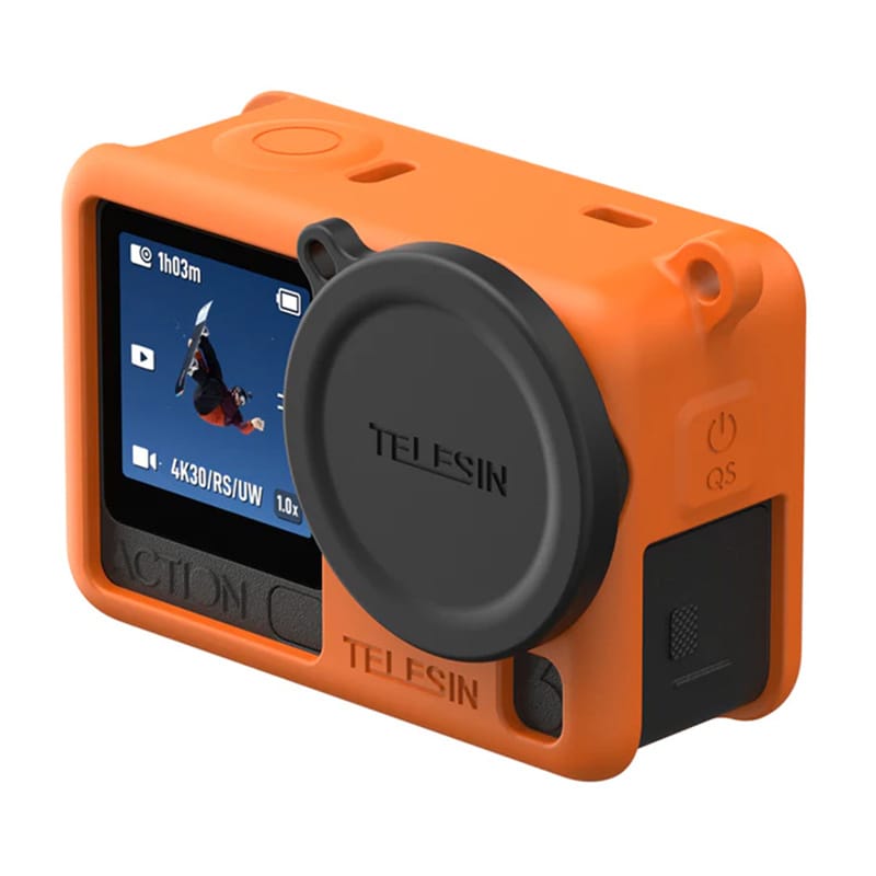 Telesin skyddsfodral i silikon för DJI Osmo Action 6 (orange)