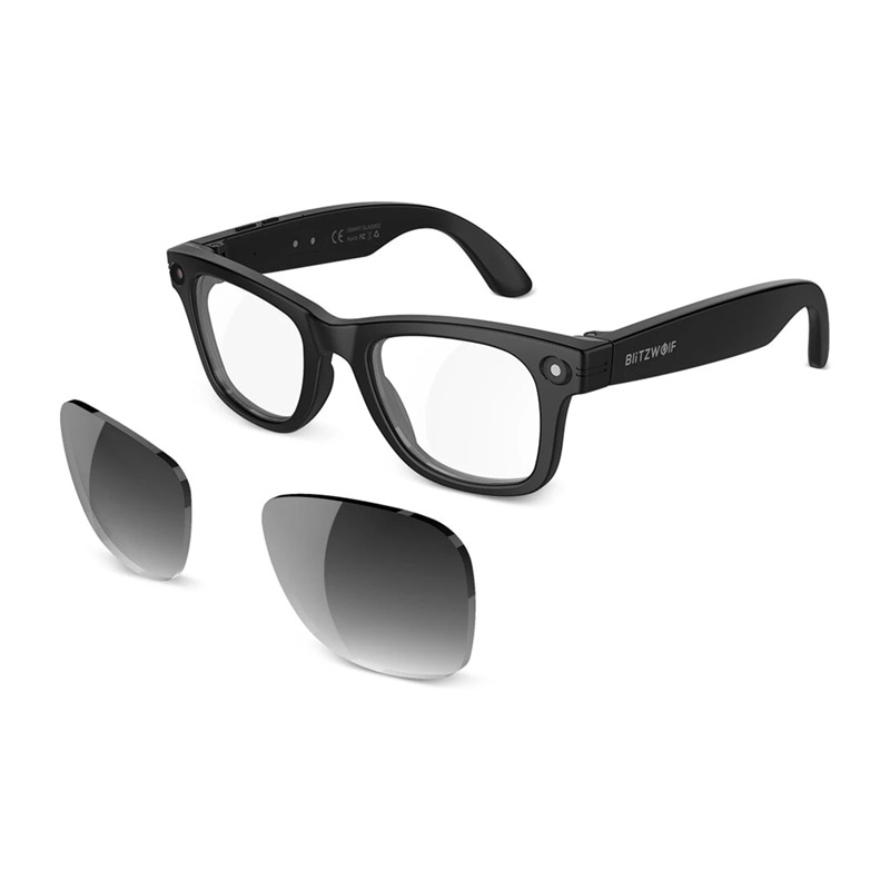 BlitzWolf BW-AG1 Pro AI-smarta glasögon med utbytbara fotokromatiska glas
