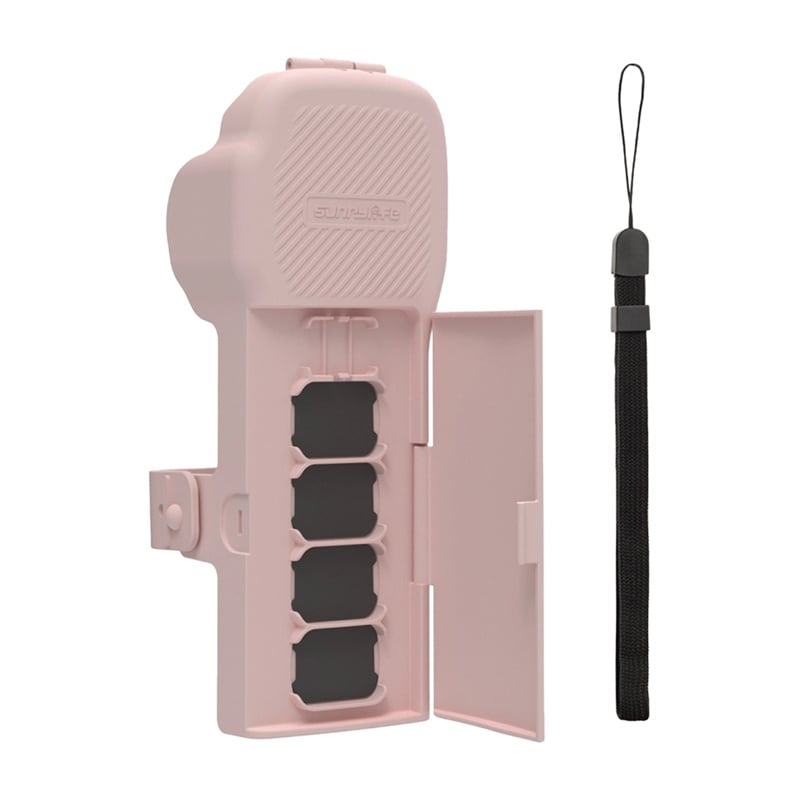 Sunnylife-skyddsfodral med rem och nyckelband till Osmo Pocket 3 (rosa)
