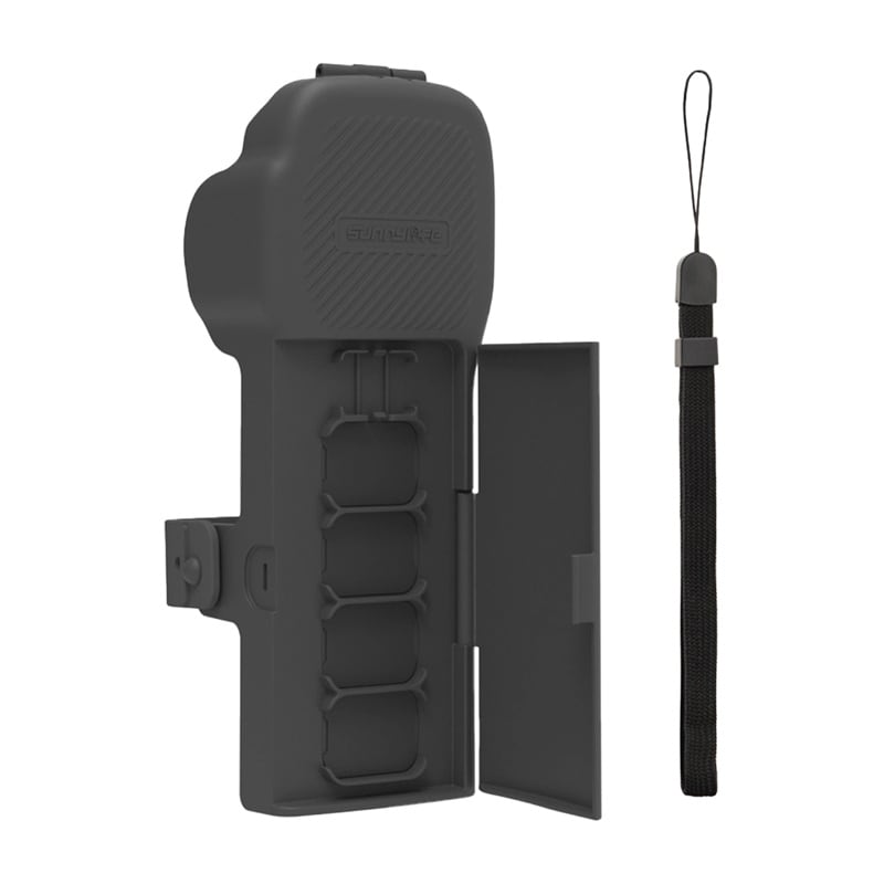 Sunnylife-skyddsfodral med rem och nyckelband till Osmo Pocket 3 (grå)