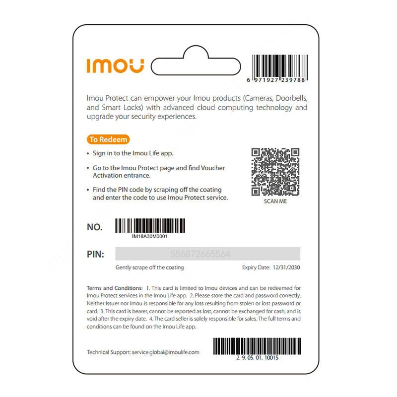 IMOU Protect Basic-presentkort (årsabonnemang)